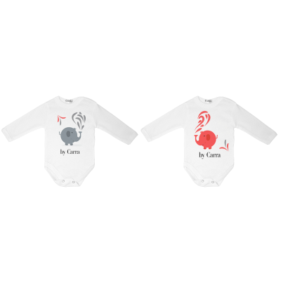 Carra Double Еlephant бебешко боди